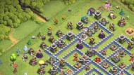 Players should change the army composition of Town Hall 12 Super Witch Bats attacking strategy depending upon the base (Image via Supercell)